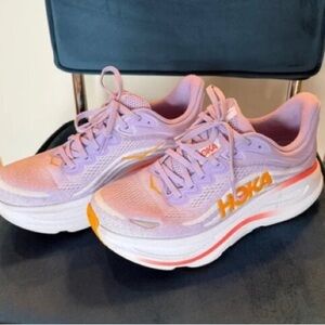 Hoka Women's Lavender and Orange Athletic Shoes